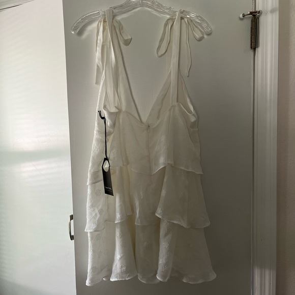 REVOLVE White Tiered Mini Dress - Picture 3 of 5